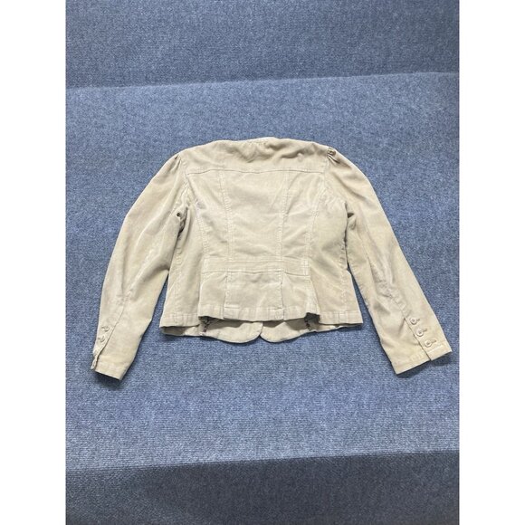 St Johns Bay Corduroy Jacket Women’s Size Medium Tan Long Sleeve Button Up - Picture 9 of 11